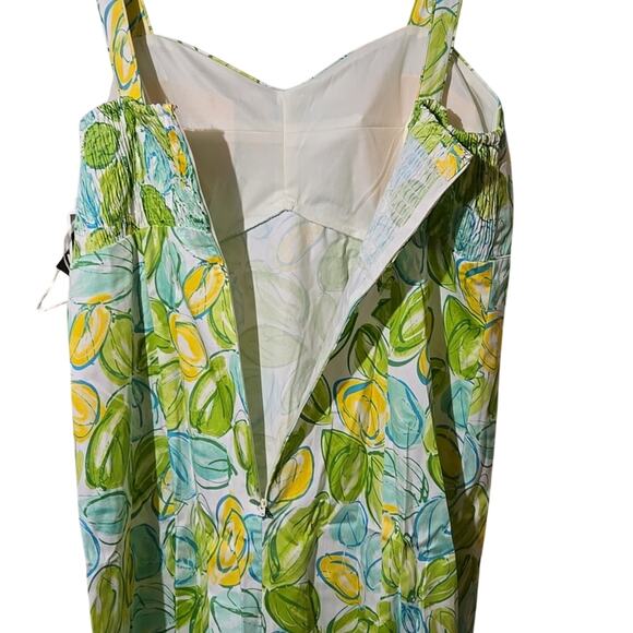 NWT Madison Leigh 18W Green/Blue Floral Sundress 0132 - Picture 7 of 11